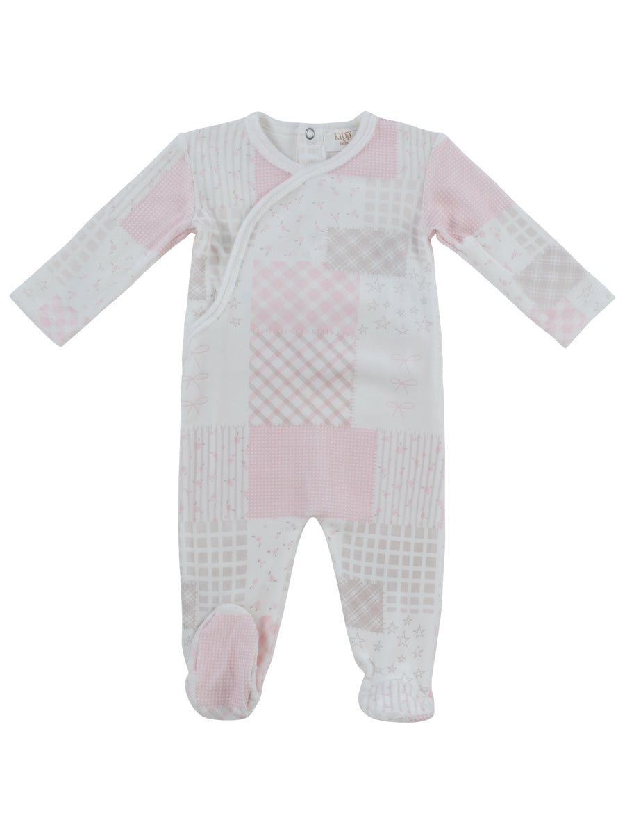 Kipp Patchwork Footie - Pink