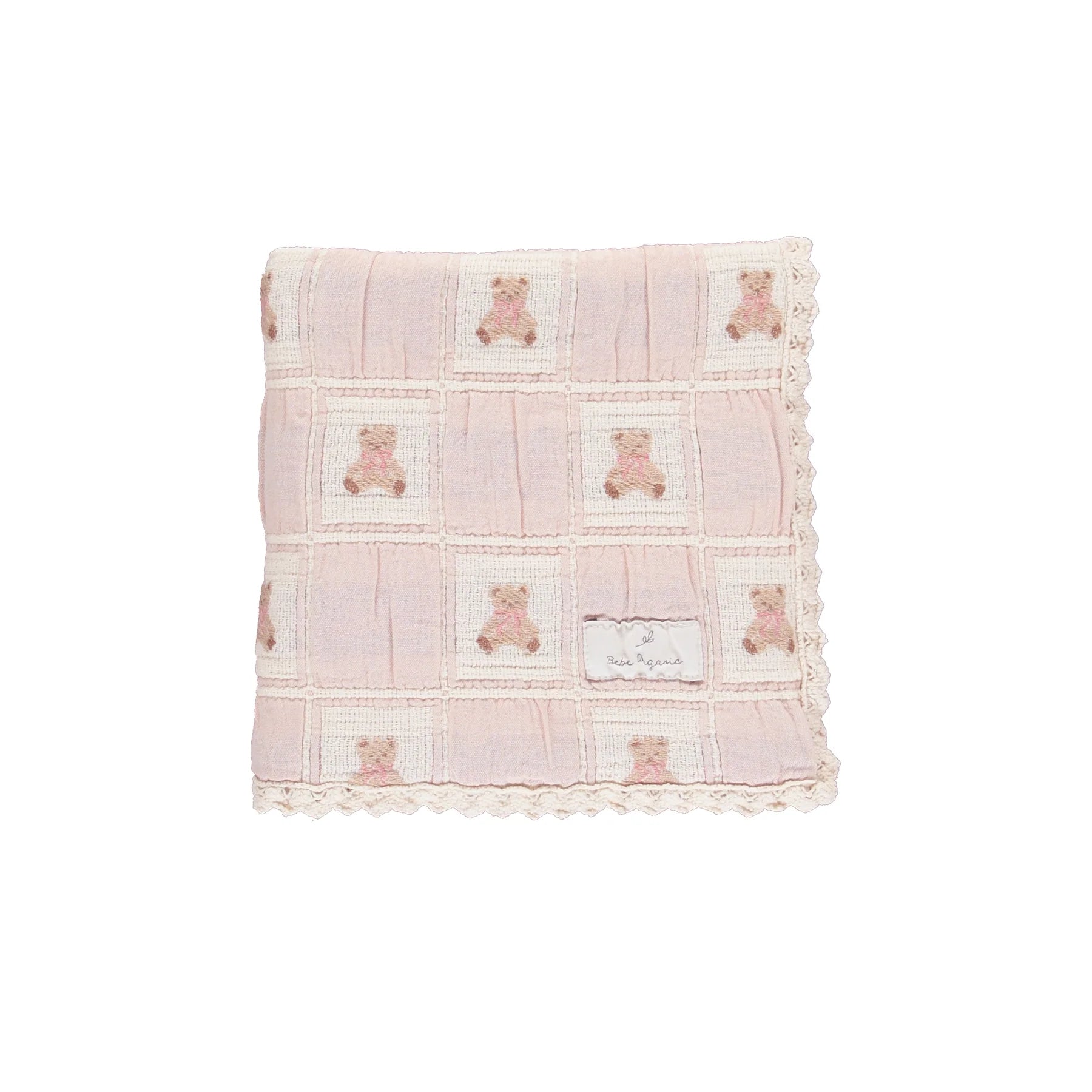 Bebe organic Teddy Bear Blanket- Mauve