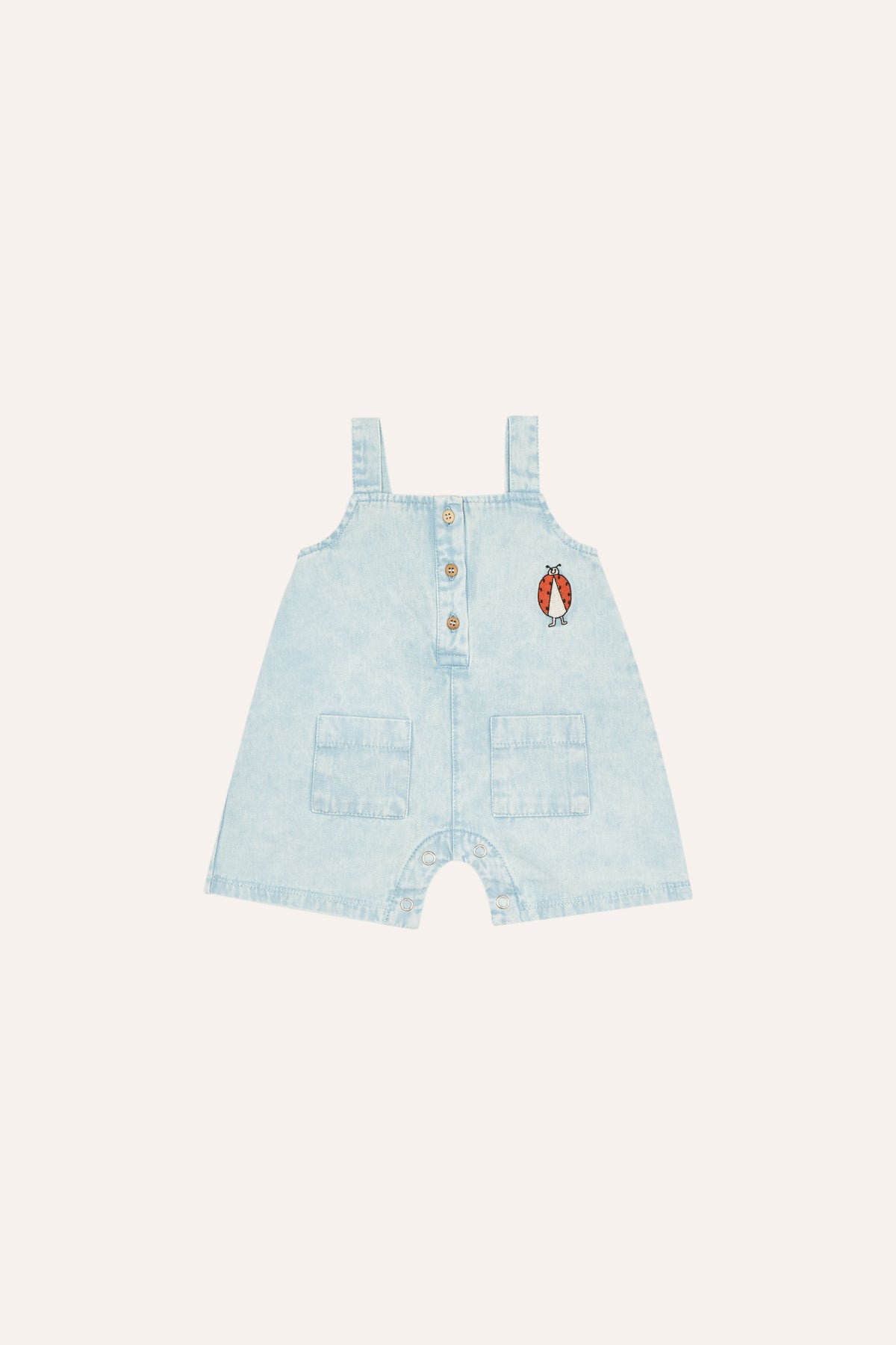 The Campamento Lady Bug Denim Romper