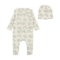 Bee & Dee Toile Footie & Beanie