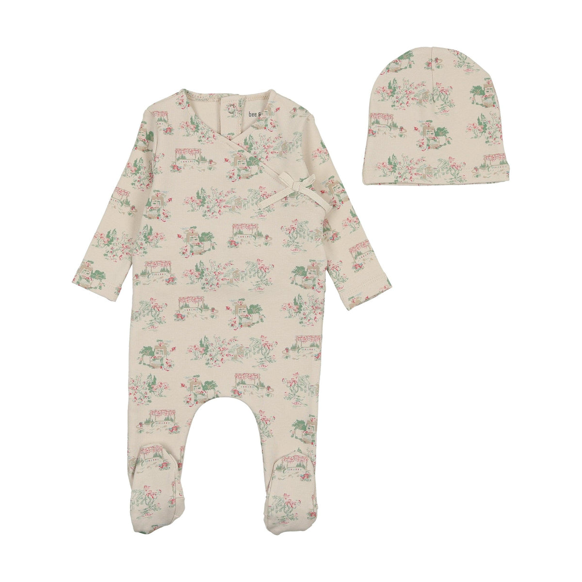 Bee & Dee Toile Footie & Beanie