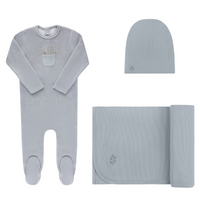 Elys & Co Velour Pocket Full of Flowers Layette Set