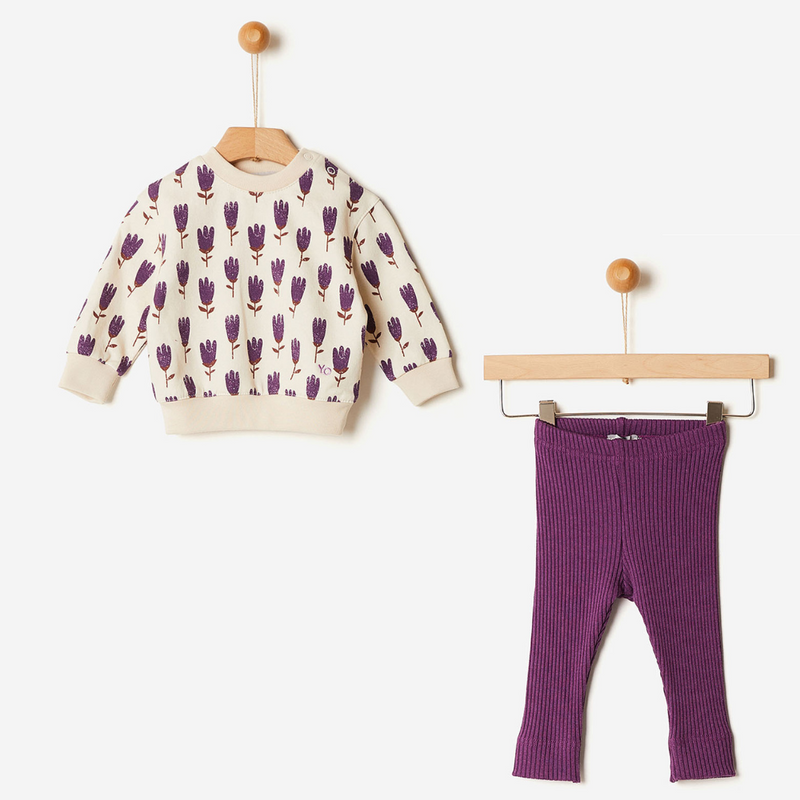 Yell-Oh Tulips Sweatshirt & Leggings Set