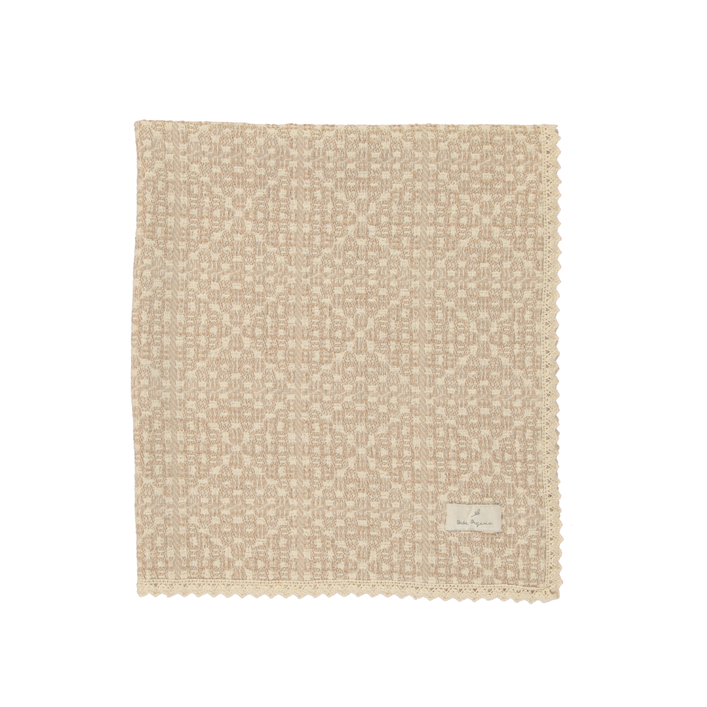 Bebe Organic Taupe Crochet Blanket