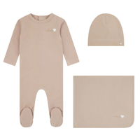 Noggi Bebe Heart Layette Set - Tan