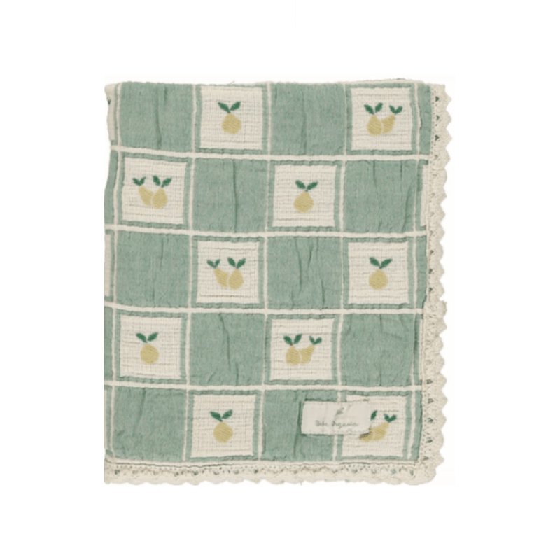 Bebe Organic Patchwork Blanket Green