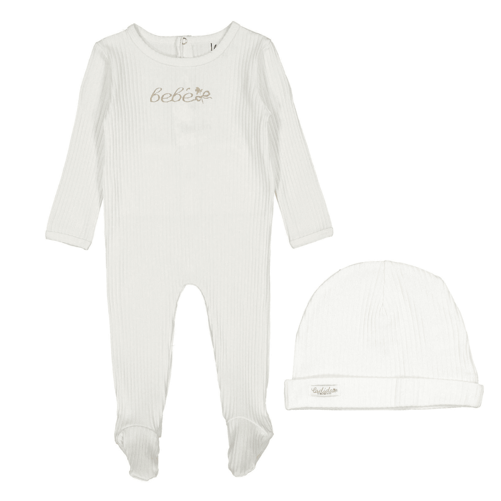 Ladida Ribbed Bebe Footie & Beanie