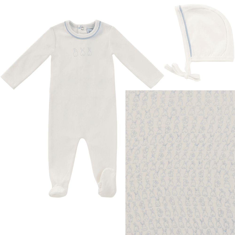 Kipp Bunny Footie, Bonnet & Muslin Swaddle Set