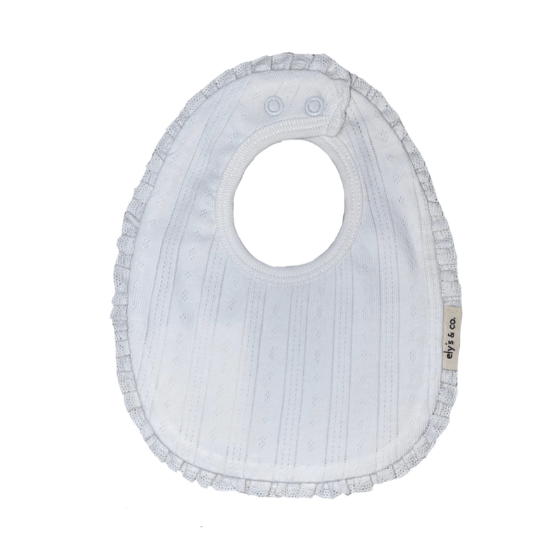 Ely's & Co Lace Trim Pointelle Collection Bib