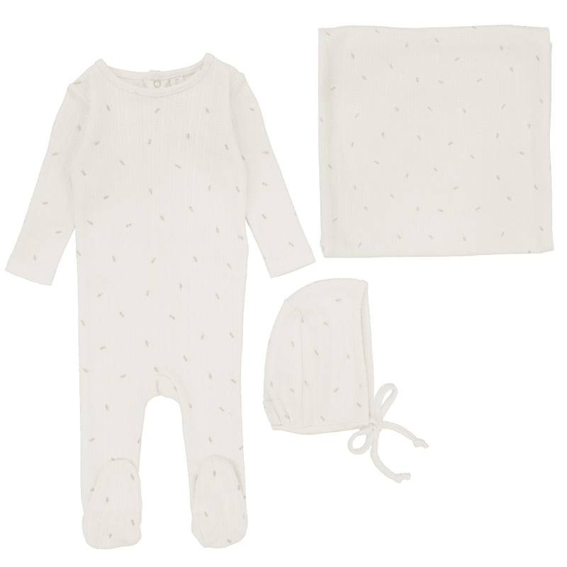 Lilette Printed Pointelle Layette Set