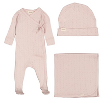 Marmar Wrap Pointelle Bow Layette Set