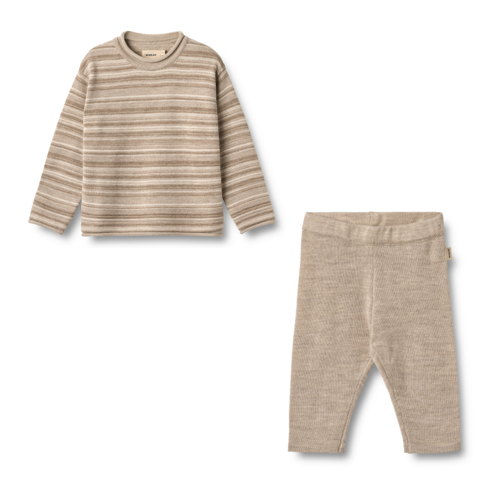 Wheat Gunnar Knit Top & Pants