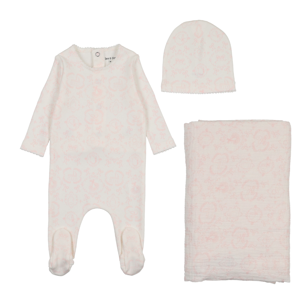 Bee & Dee Babyland Toile Layette Set - Ivory Girls