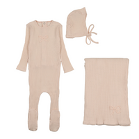 Bee & Dee Dainty Rope Pointelle Layette Set - Champagne Pink