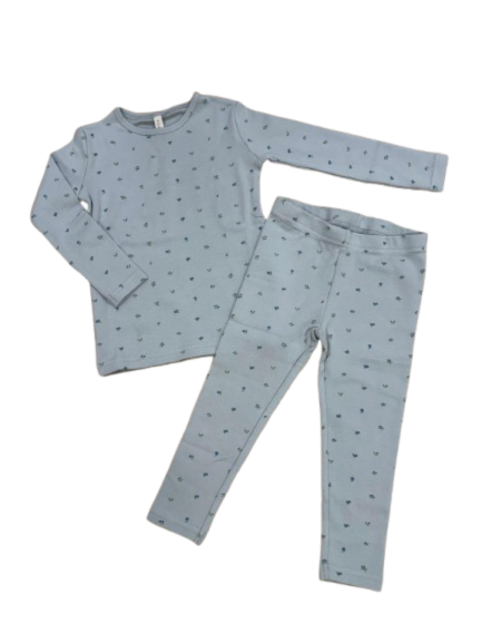 Lilette Bitsy Floral Top & Pants - Pale Blue