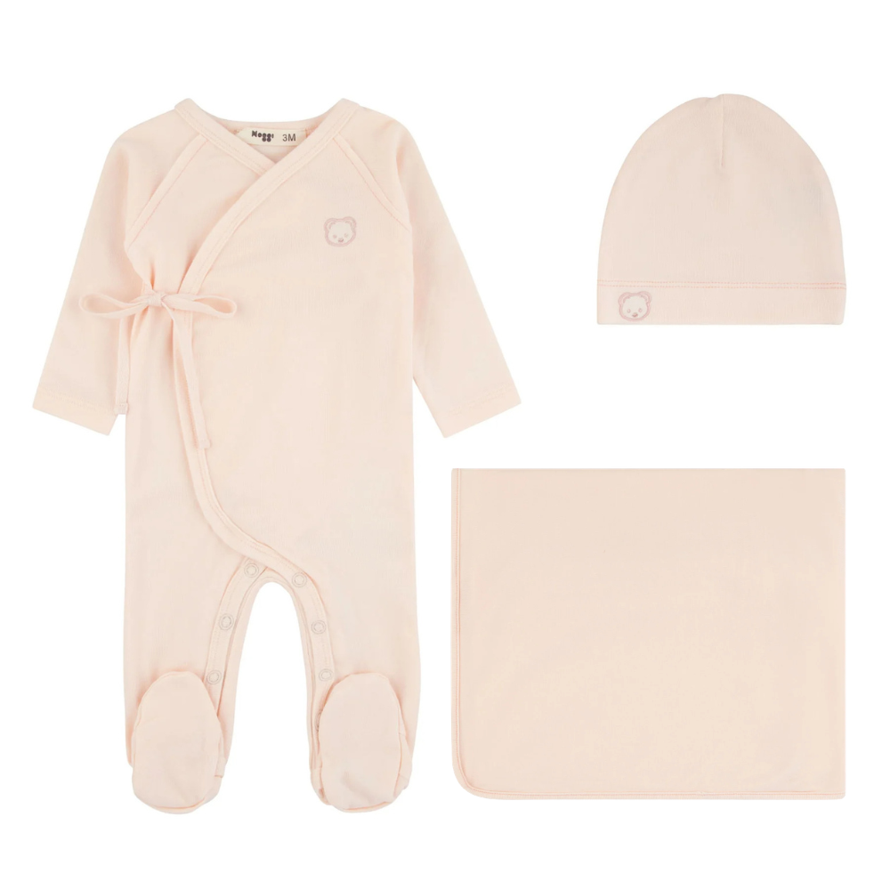 Noggi Teddy Wrap Layette Set - Pink