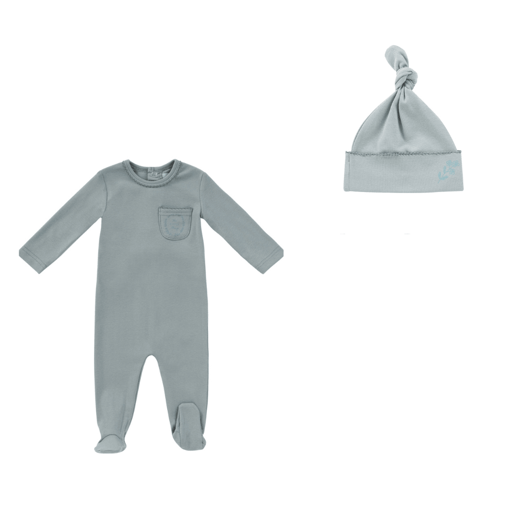 Kipp Embroidered Pocket Footie & Knotted Beanie