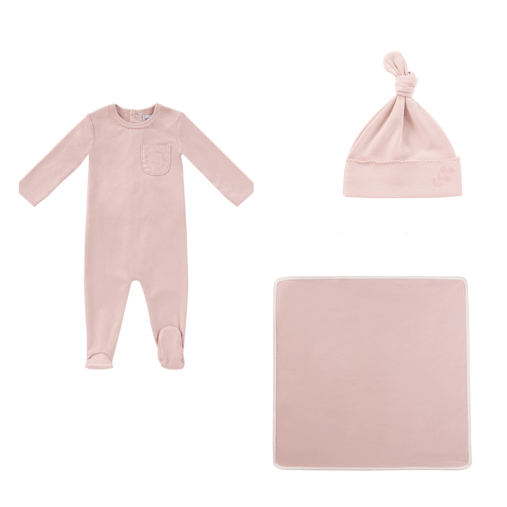 Kipp Embroidered Pocket Layette Set