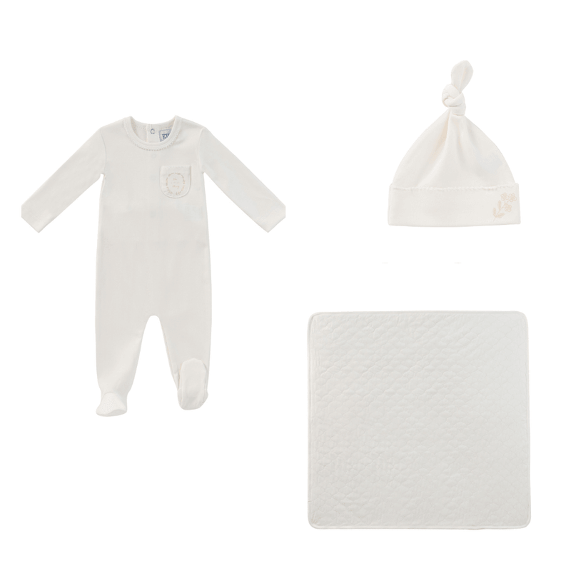 Kipp Embroidered Pocket Layette Set