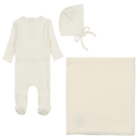 Bee & Dee Pointelle Engraved Plaque Layette Set