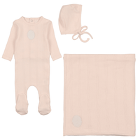 Bee & Dee Pointelle Engraved Plaque Layette Set