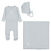 Bee & Dee Pointelle Engraved Plaque Layette Set