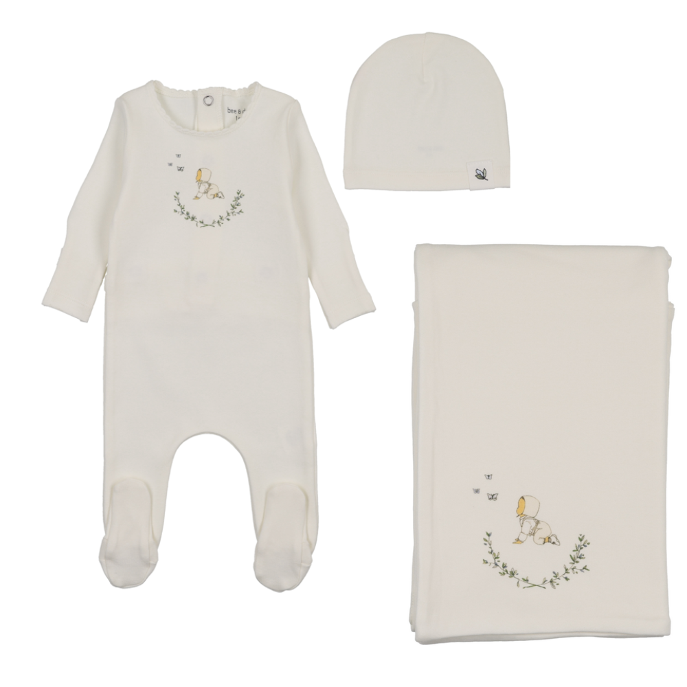 Bee & Dee Baby Image Layette Set - Chalk White Boys
