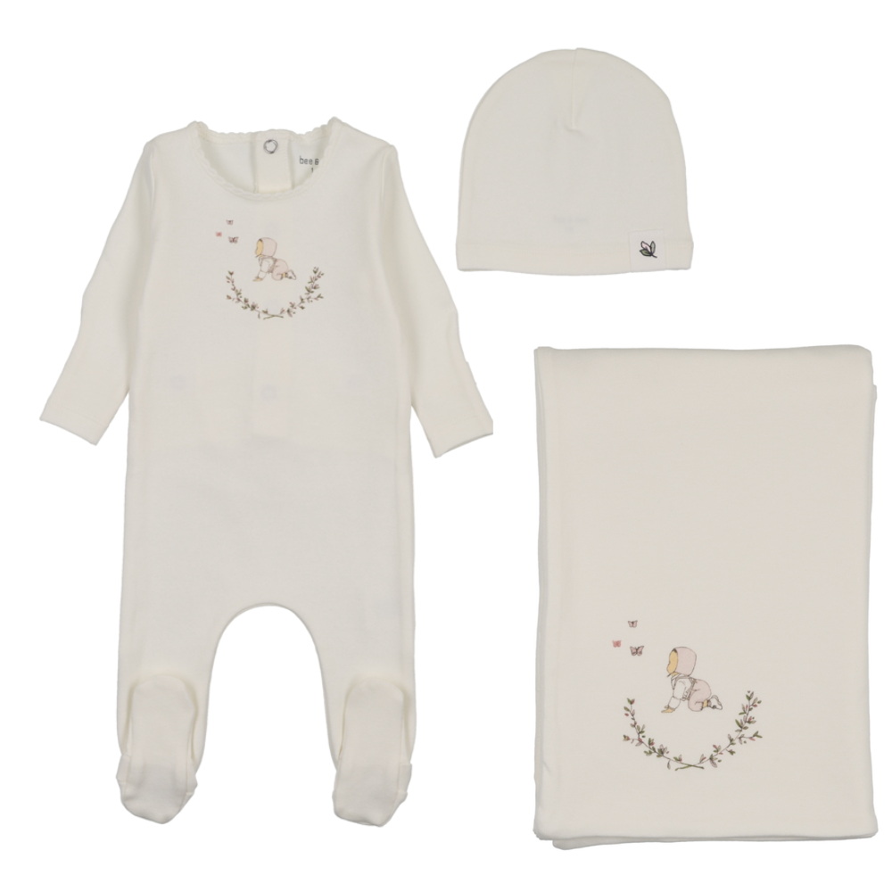 Bee & Dee Baby Image Layette Set - Chalk White Girls