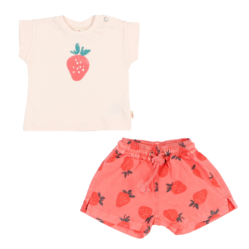Buho Fresa Top & Printed Shorts