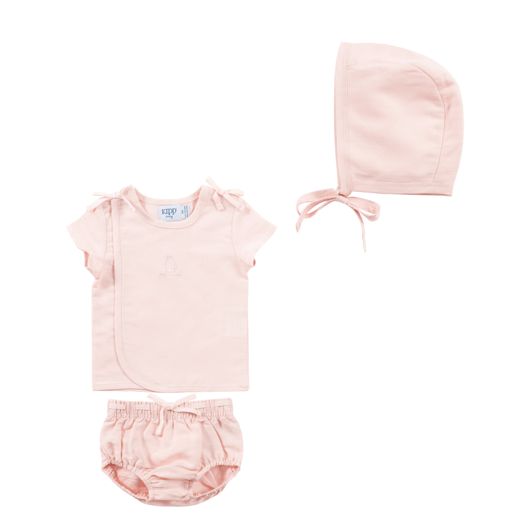 Kipp Linen Wrap Set & Bonnet SS24