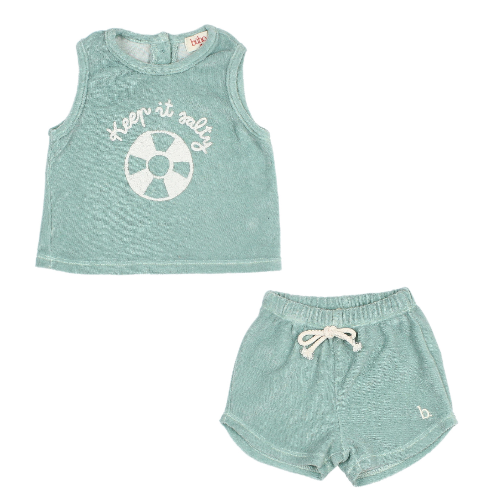 Buho Keep It Salty Print Top & Shorts