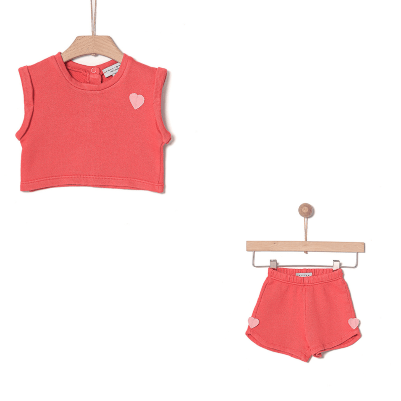 Yell-oh Red Sleeveless Top and Shorts