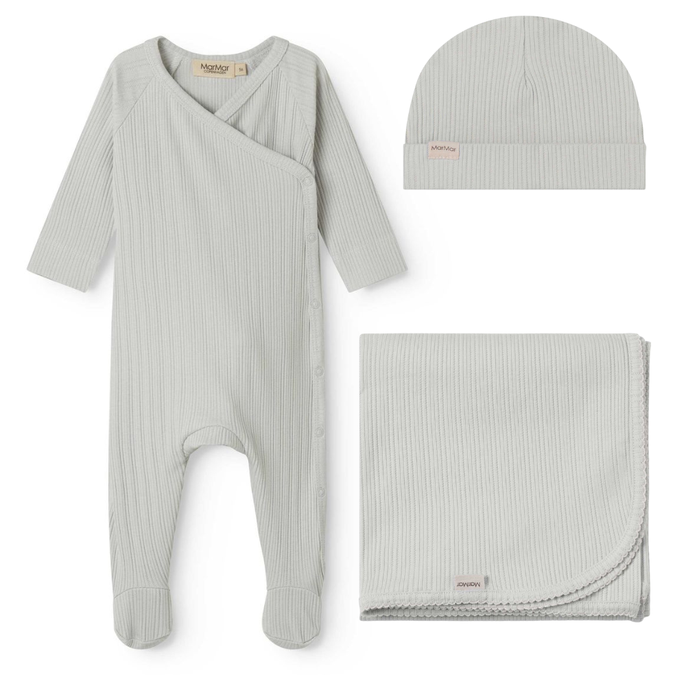Marmar Fine Ribbed Layette Set - Morning Dew