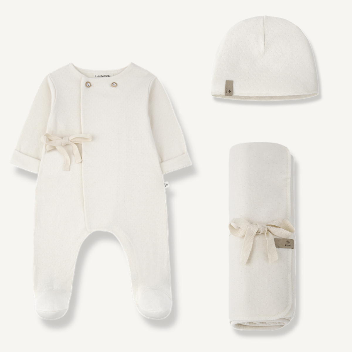 1+ In The Family Baptiste Layette Set - Ecru