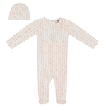 Little Fragile Striped Leaves Footie & Hat