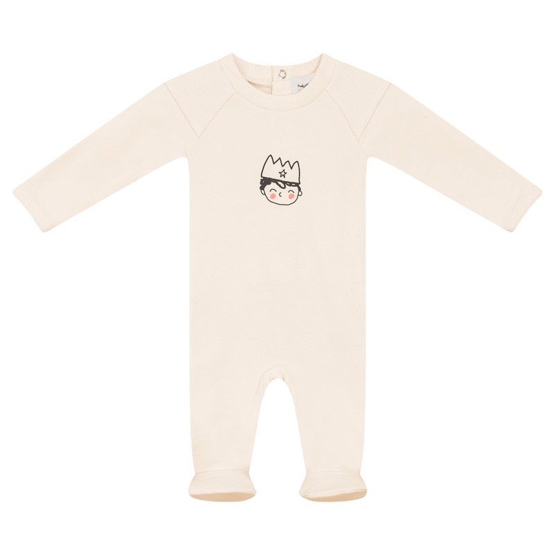 Charlotte & George French Baby Boy/Girl Crown Footie