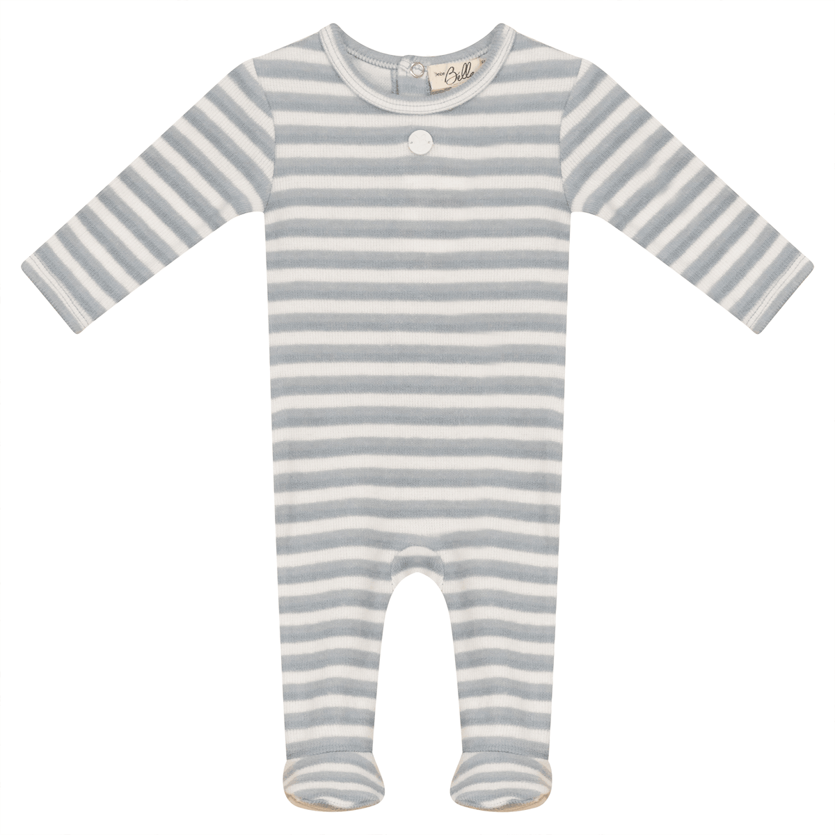 Bebe Bella Velour Stripe Footie