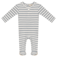 Bebe Bella Velour Stripe Footie