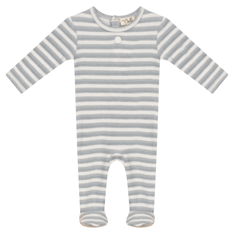 Bebe Bella Velour Stripe Footie