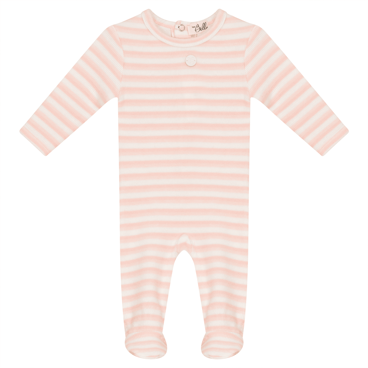 Bebe Bella Velour Stripe Footie