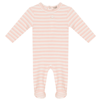 Bebe Bella Velour Stripe Footie