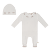 Bebe Bella Cotton Bebe Embroidered Footie & Beanie