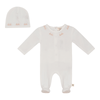 Bebe Bella Cotton Bebe Embroidered Footie & Beanie