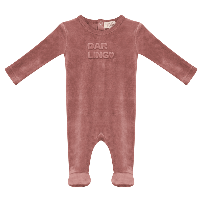 Bebe Bella Velour Charming/Darling Footie