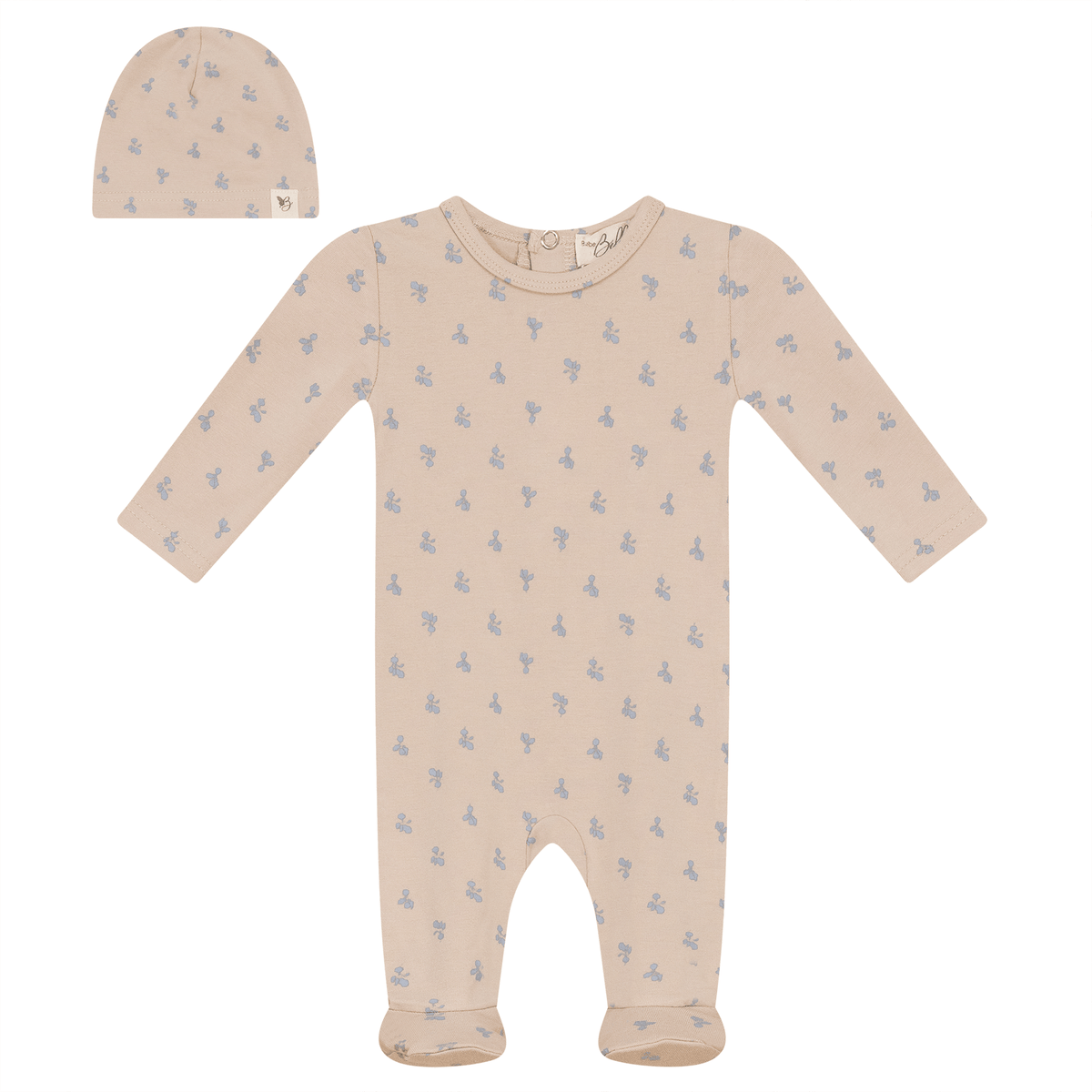 Bebe Bella Raddish Print Footie & Beanie