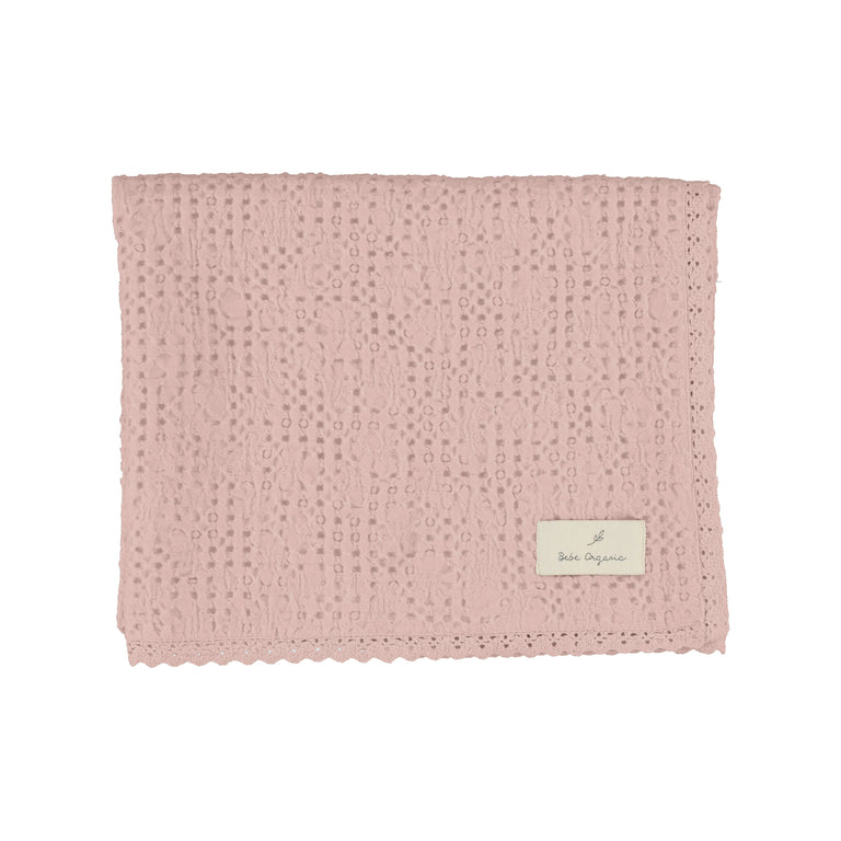 Bebe Organic Waffle Blanket - Blush
