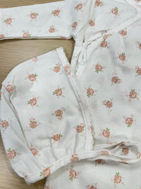 Bebe Organic Rosie Wrap Footie & Bonnet