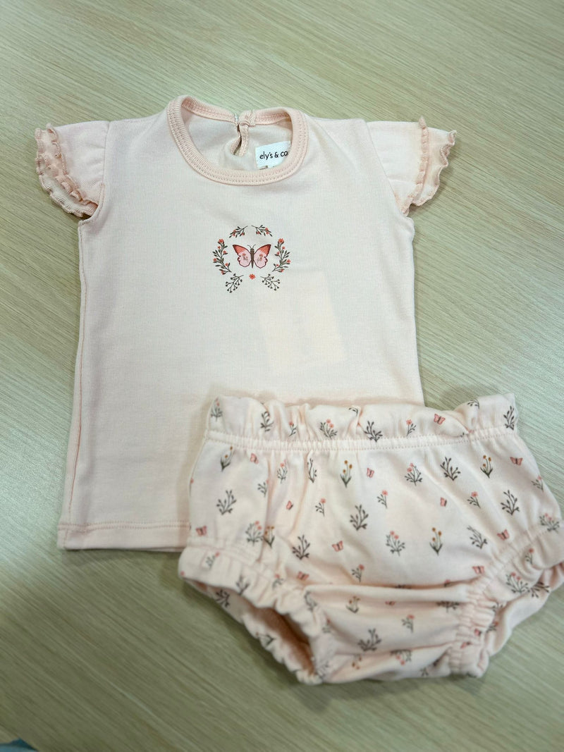 Ely's & Co Garden Floral Print Top & Bloomers