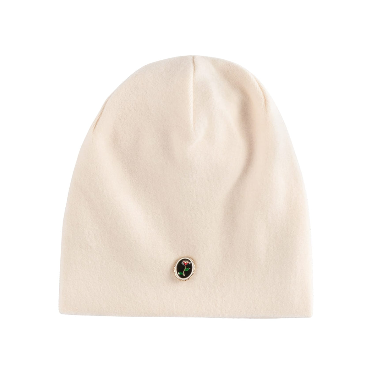 Bebe Beaute Rose Charm Ivory Beanie
