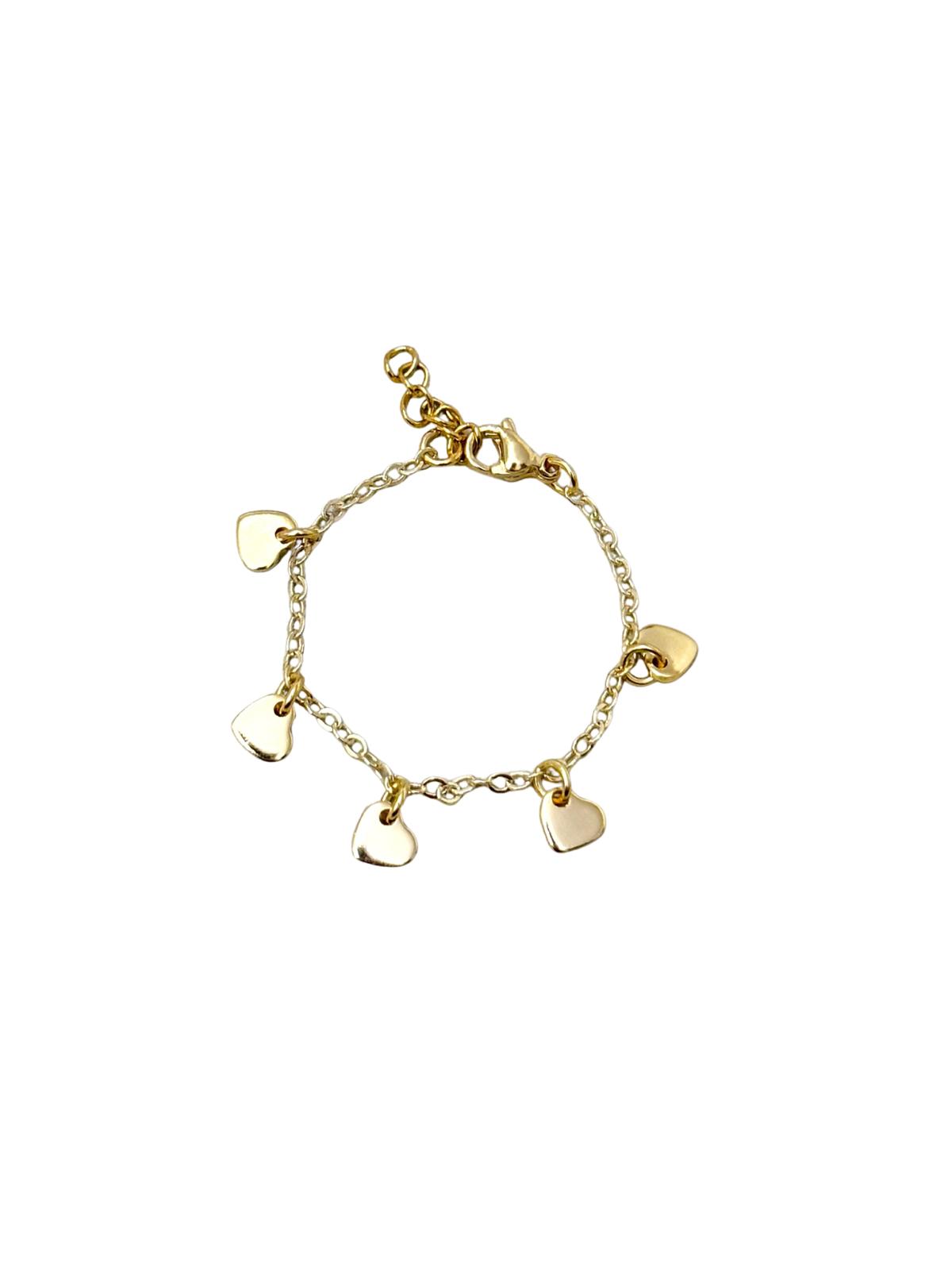 Bow & Bead Small Heart Charm Bracelet